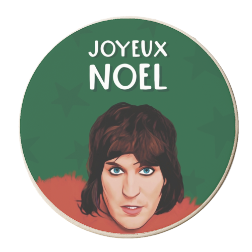 Joyeux Noel - personalised beer coaster by Giddy Kipper