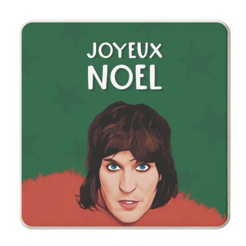 Joyeux Noel - personalised beer coaster by Giddy Kipper
