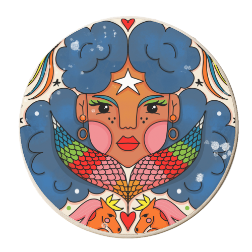 JUNE'S CHILD - personalised beer coaster by Nichola Cowdery