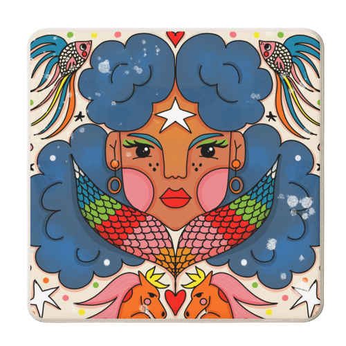 JUNE'S CHILD - personalised beer coaster by Nichola Cowdery