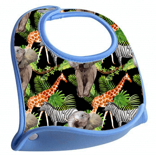 jungle animals - baby feeding bib by Anastasios Konstantinidis