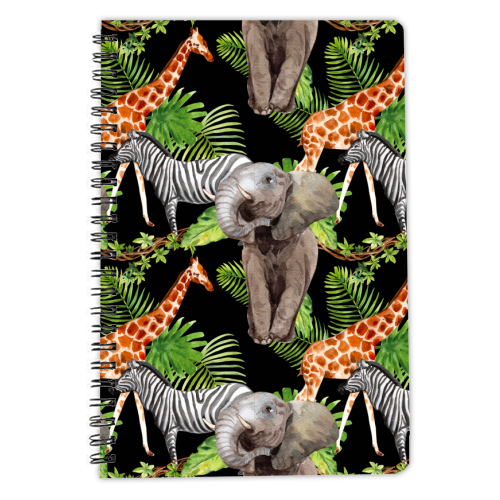 jungle animals - personalised A4, A5, A6 notebook by Anastasios Konstantinidis