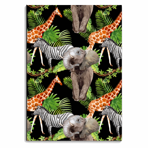 jungle animals - personalised A4, A5, A6 notebook by Anastasios Konstantinidis