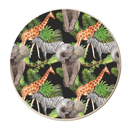 jungle animals - personalised beer coaster by Anastasios Konstantinidis