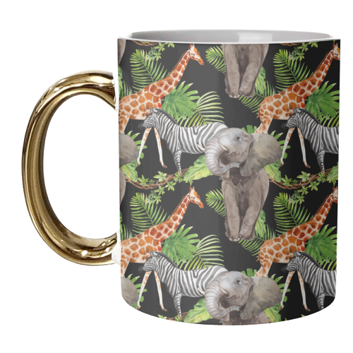 jungle animals - unique mug by Anastasios Konstantinidis