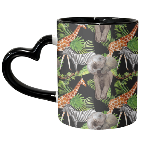 jungle animals - unique mug by Anastasios Konstantinidis