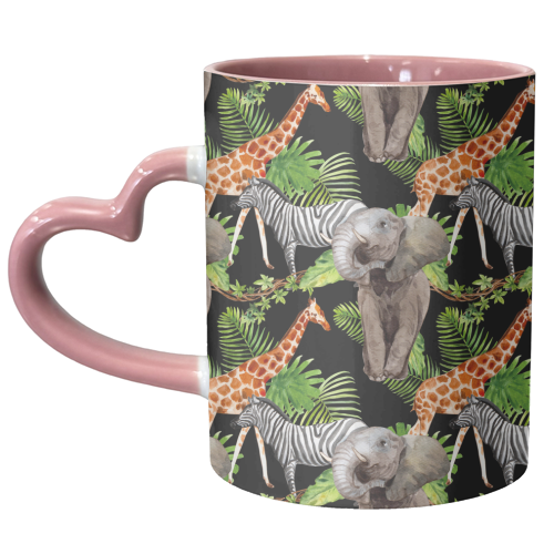 jungle animals - unique mug by Anastasios Konstantinidis