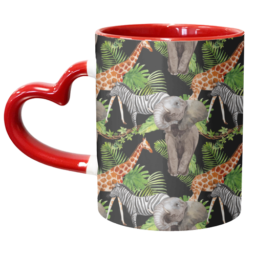 jungle animals - unique mug by Anastasios Konstantinidis