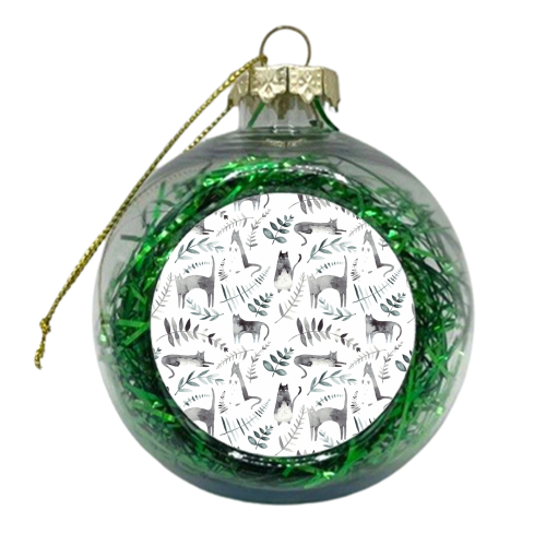 Jungle cats - xmas bauble by Cat Froment