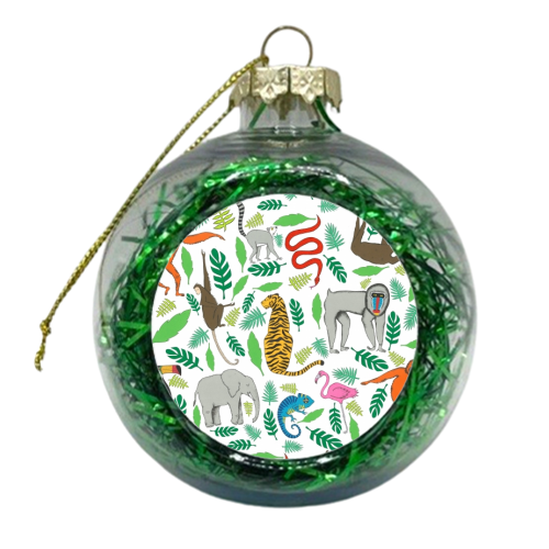 Jungle - xmas bauble by Yazmin Brooks
