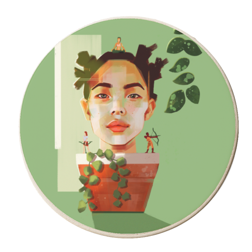 Jungle - personalised beer coaster by Rebecca Sampson