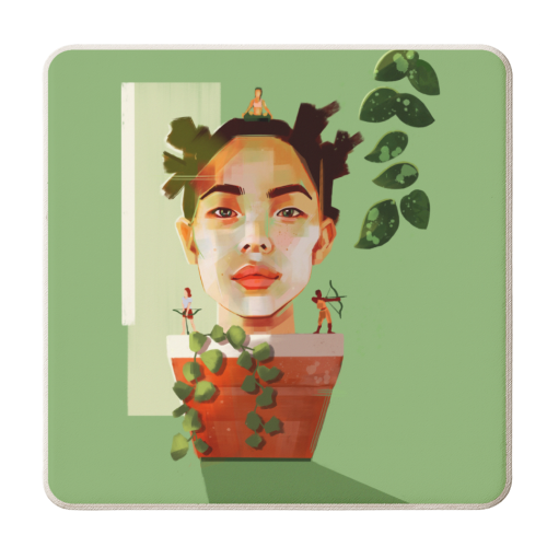 Jungle - personalised beer coaster by Rebecca Sampson