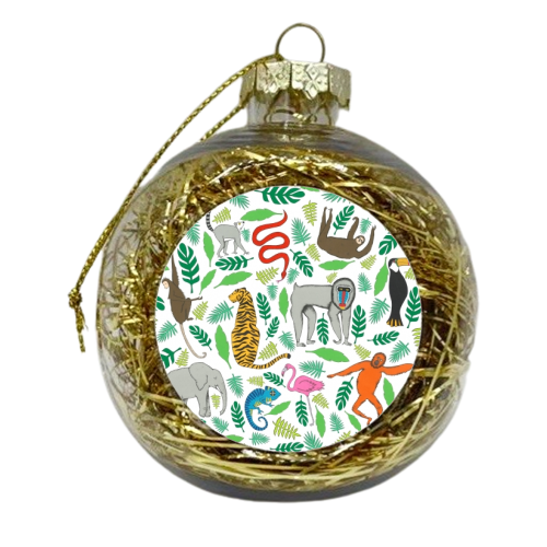 Jungle Print - xmas bauble by Yazmin Brooks