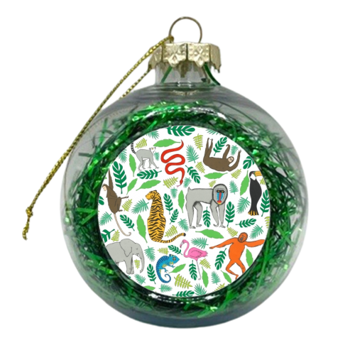 Jungle Print - xmas bauble by Yazmin Brooks