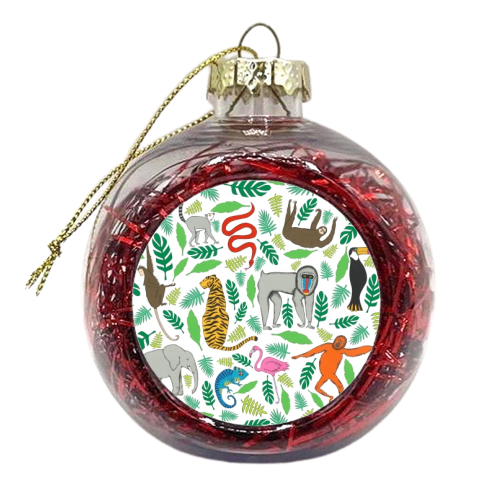 Jungle Print - xmas bauble by Yazmin Brooks
