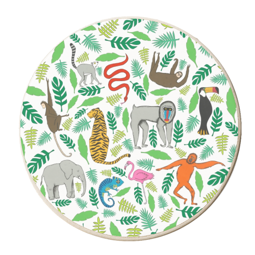 Jungle Print - personalised beer coaster by Yazmin Brooks