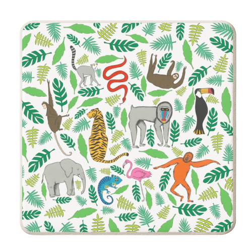 Jungle Print - personalised beer coaster by Yazmin Brooks
