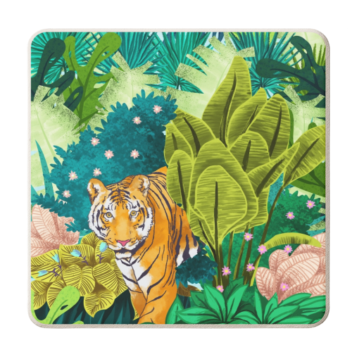 Jungle Tiger - personalised beer coaster by Uma Prabhakar Gokhale