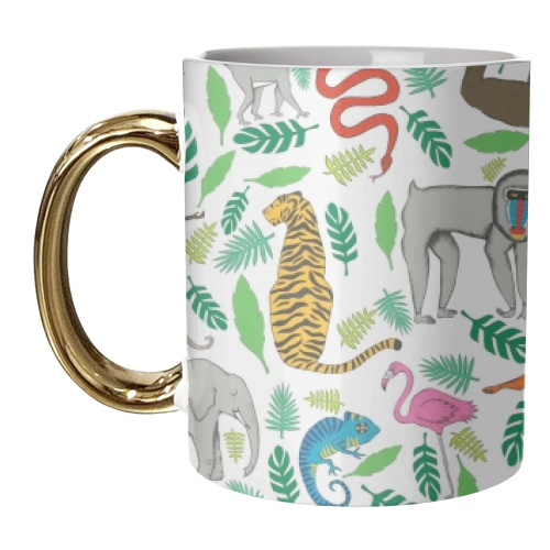 Jungle - unique mug by Yazmin Brooks