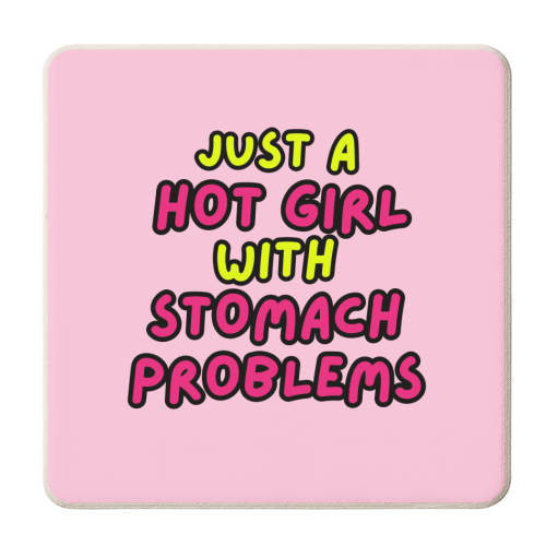 Just a Hot Girl - personalised beer coaster by Lilly Rose