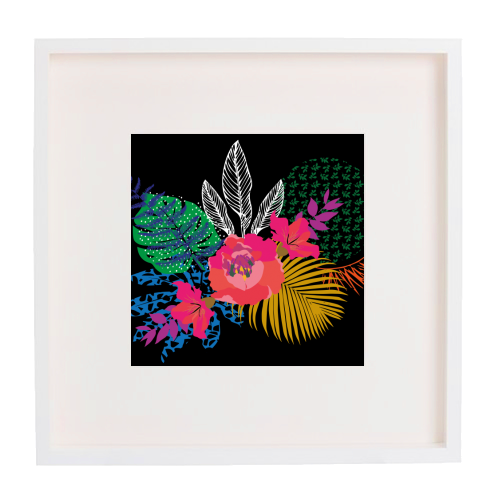 Just Another Day In Paradise brights - framed poster print by Luxe and Loco