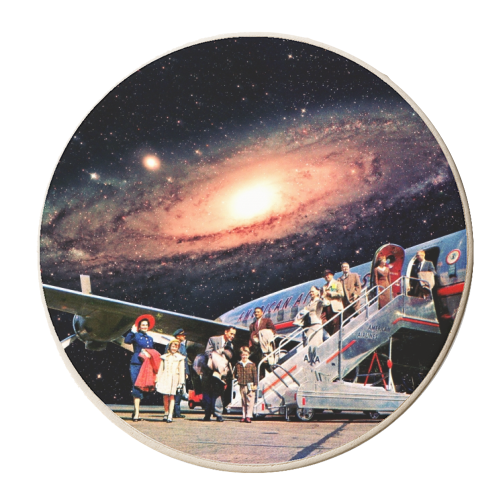 Just Arrived From Space - personalised beer coaster by taudalpoi