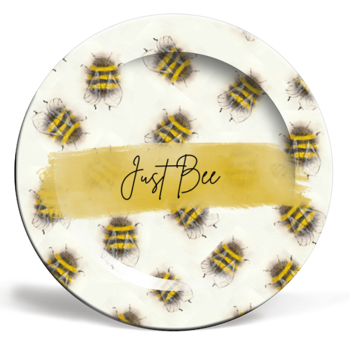 Just Bee - ceramic dinner plate by Linbylane