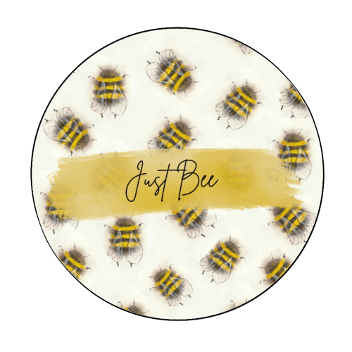 Just Bee - Circle Sticker by Linbylane