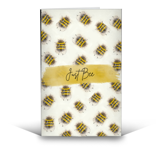 Just Bee - funny greeting card by Linbylane