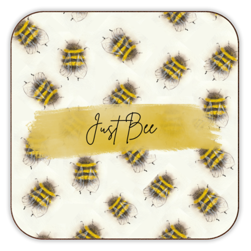 Just Bee - personalised beer coaster by Linbylane