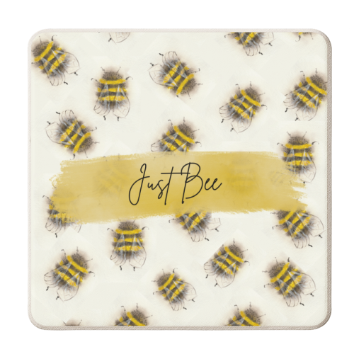 Just Bee - personalised beer coaster by Linbylane