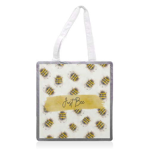 Just Bee - printed canvas tote bag by Linbylane