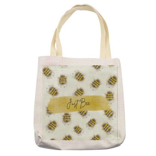 Just Bee - printed canvas tote bag by Linbylane