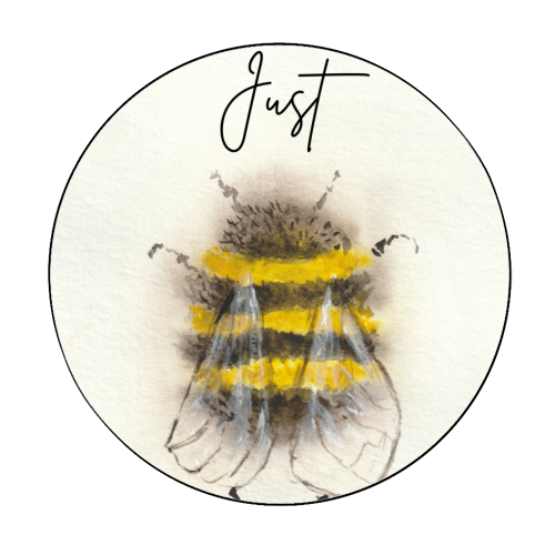 Just - Circle Sticker by Linbylane