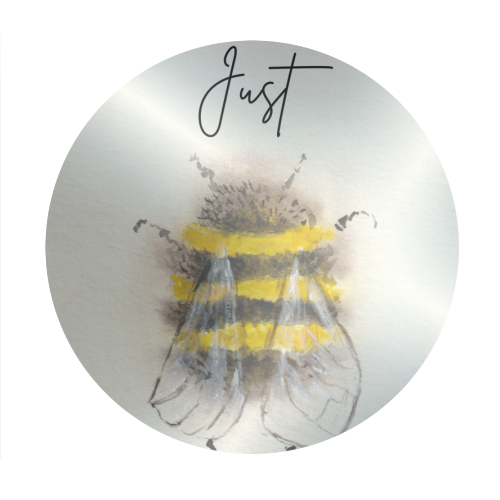 Just - Circle Sticker by Linbylane