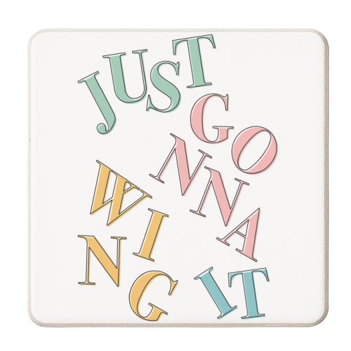 Just Gonna Wing It - personalised beer coaster by Hollie Mills