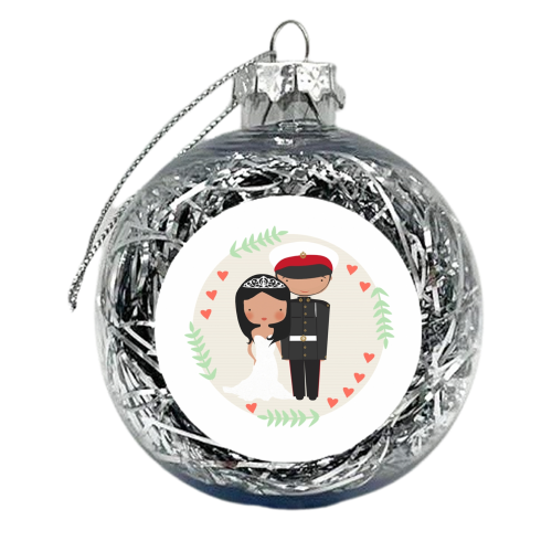 just married! - xmas bauble by Faye Gollaglee