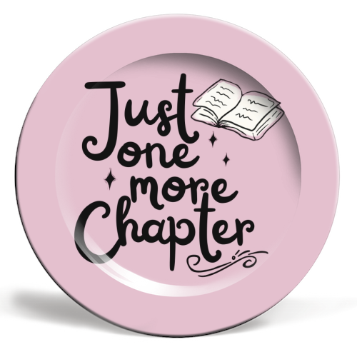 Just one more chapter book gift - ceramic dinner plate by Giddy Kipper