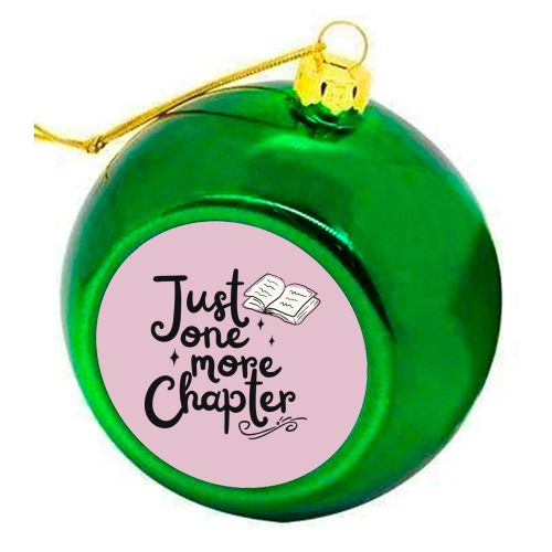 Just one more chapter book gift - colourful christmas bauble by Giddy Kipper