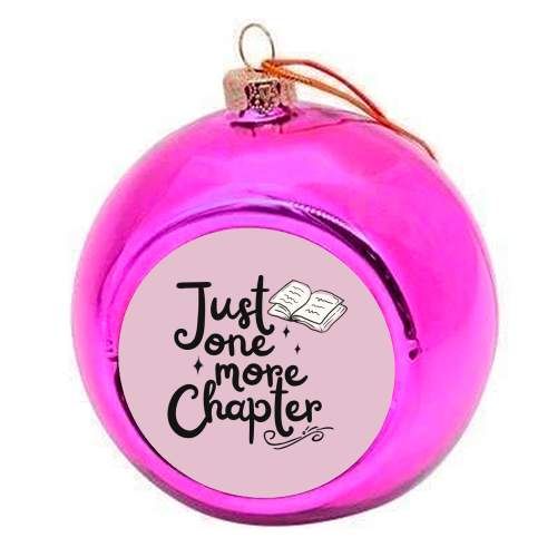 Just one more chapter book gift - colourful christmas bauble by Giddy Kipper