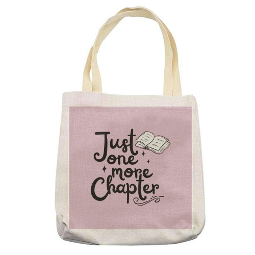 Just one more chapter book gift - printed canvas tote bag by Giddy Kipper