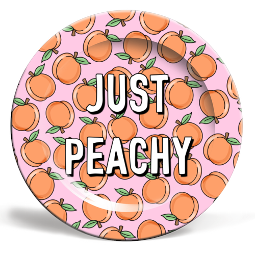 Just Peachy - ceramic dinner plate by Adam Regester