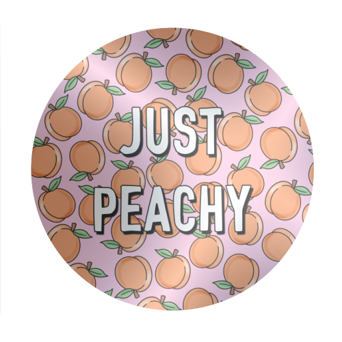Just Peachy - Circle Sticker by Adam Regester