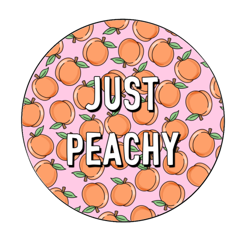 Just Peachy - Circle Sticker by Adam Regester