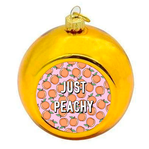 Just Peachy - colourful christmas bauble by Adam Regester