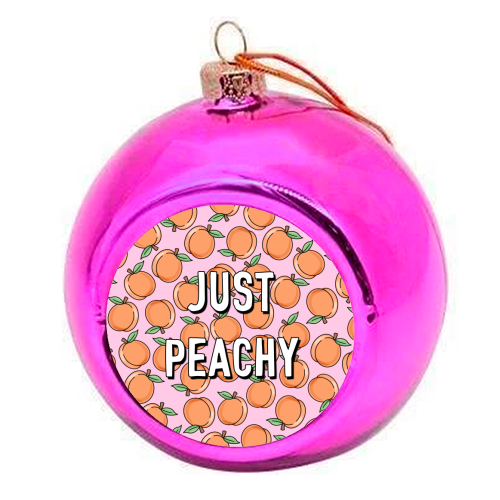 Just Peachy - colourful christmas bauble by Adam Regester