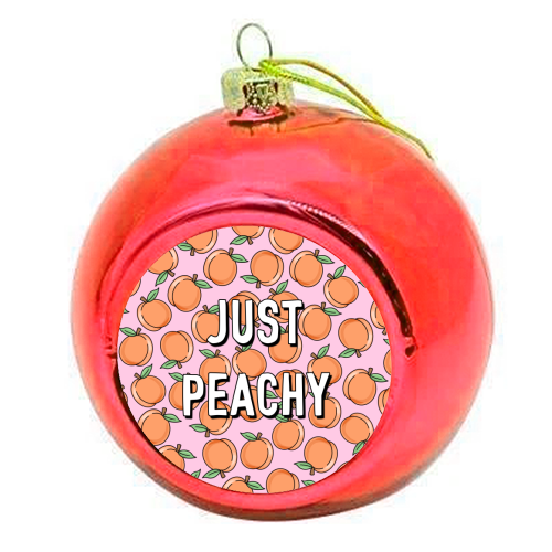 Just Peachy - colourful christmas bauble by Adam Regester