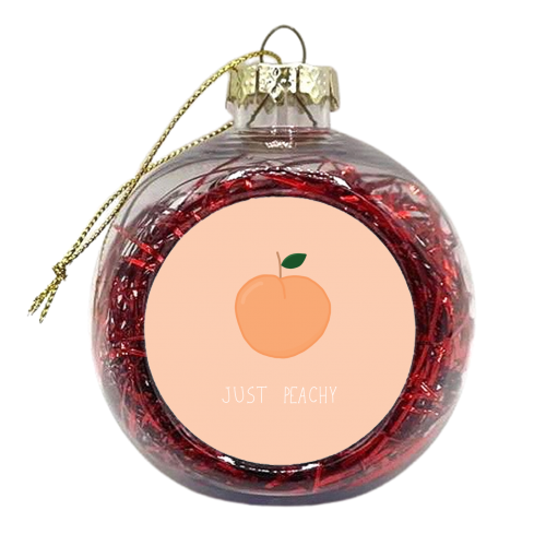 Just Peachy - xmas bauble by Ella Seymour