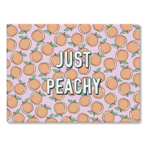 Just Peachy - glass chopping board by Adam Regester