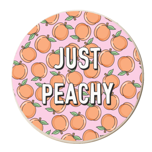 Just Peachy - personalised beer coaster by Adam Regester
